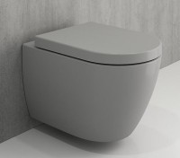 Комплект Унитаз подвесной BOCCHI Venezia 1295-006-0129 серый матовый + Крышка A0302-006 с микролифтом, серая матовая + Инсталляция Geberit Duofix Delta 458.163.21.1 с кнопкой смыва, хром + Звукоизоляция