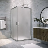 Душевой уголок Vegas Glass ZA Tur Novo h1900 120 08 10 профиль глянцевый хром, стекло сатин
