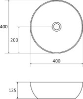 Накладная раковина Ravak Uni 400 B Slim