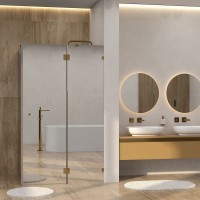 Душевой уголок Wasserkraft Ems 76H07R-MR 120х90 см, стекло зеркальное, фурнитура золото