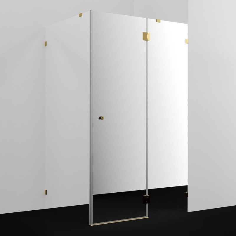 Душевой уголок Wasserkraft Ems 76H07R-MR 120х90 см, стекло зеркальное, фурнитура золото