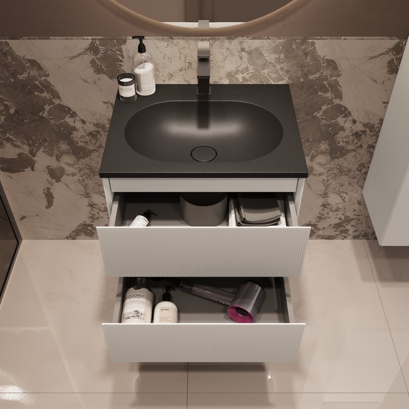 Тумба под раковину без столешницы Vincea Welle 60 m.white soft-touch