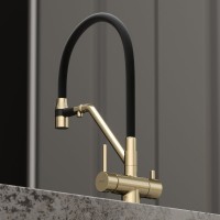 Смеситель для кухни Sancos Dora SC4003BG с гибким изливом, брашированное золото