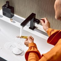 Смеситель для раковины Hansgrohe Tecturis E 110 Fine 73020670 матовый черный