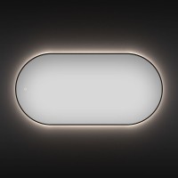 Зеркало Wellsee 7 Rays’ Spectrum 80х40 с подсветкой, черное матовое