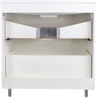 Тумба с раковиной Style Line Каре 80 напольная, Люкс Plus, белая