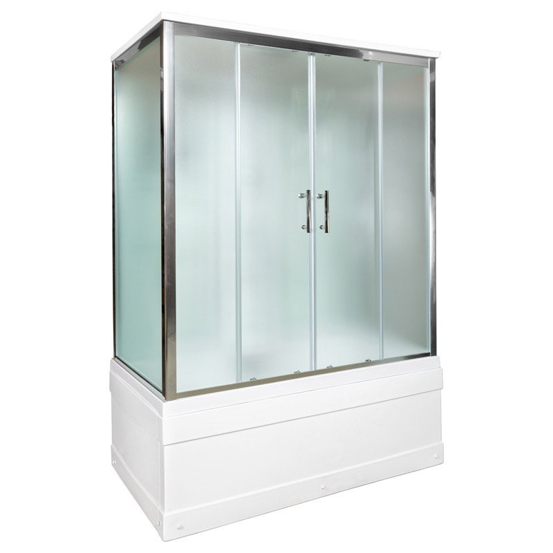 Душевой бокс DTO D EM4517GM с гидромассажем, профиль хром, стекло матовое с узором