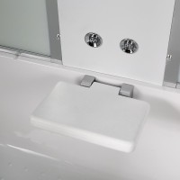 Душевой бокс DTO D EM4517GM с гидромассажем, профиль хром, стекло матовое с узором