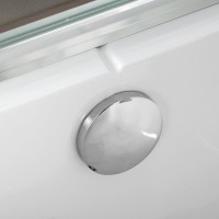 Душевой бокс DTO D EM4517GM с гидромассажем, профиль хром, стекло матовое с узором