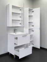 Мебель для ванной комнаты Comforty Лима 60Н2 напольная, матовая белая