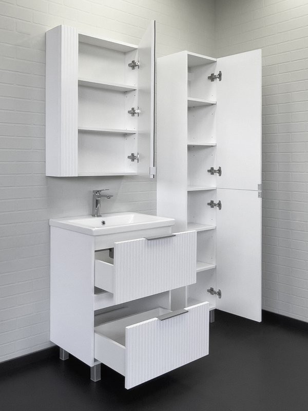 Мебель для ванной комнаты Comforty Лима 60Н2 напольная, матовая белая