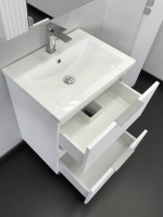 Мебель для ванной комнаты Comforty Лима 60Н2 напольная, матовая белая