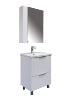 Мебель для ванной комнаты Comforty Лима 60Н2 напольная, матовая белая