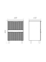 Мебель для ванной комнаты Comforty Лима 60Н2 напольная, матовая белая