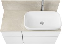 Тумба с раковиной AQUATON Мишель 100 дуб эндгрейн, раковина AQUATON Лола 60