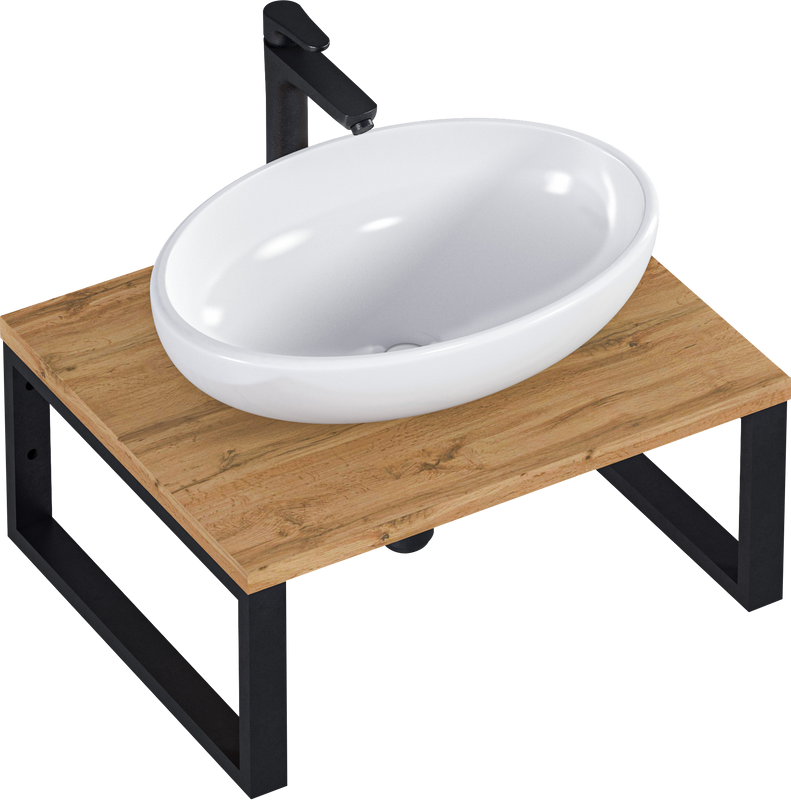 Столешница с раковиной 1MarKa Grunge Loft 60 дуб вотан