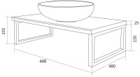 Столешница с раковиной 1MarKa Grunge Loft 60 дуб вотан