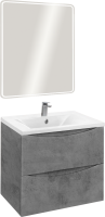 Тумба под раковину без столешницы Vincea Mia 60 подвесная, бетон, раковина VCB-3M600W