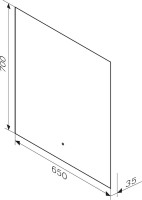 Зеркало AM.PM X-Joy 65 с подсветкой светодиодной Зеркало AM.PM X-Joy 65 с подсветкой светодиодной