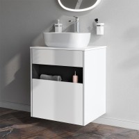 Мебель для ванной комнаты AM.PM Func 60 белый глянец, со столешницей, раковина M8FWCC10450WG