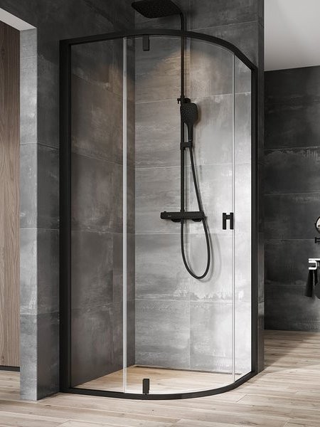 Душевой уголок Ravak Nexty NSKK3-100 профиль матовый черный, стекло прозрачное Transparent