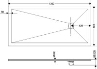 Поддон для душа RGW Stone Tray ST-0138G 80х130 с сифоном