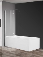 Шторка на ванну AQUAme AQM2852B 120х140, профиль хром