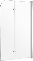Шторка на ванну AQUAme AQM2852B 120х140, профиль хром