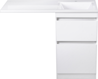 Тумба с раковиной Style Line Даллас 110 Люкс Plus напольная, белая R