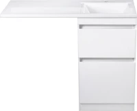 Тумба с раковиной Style Line Даллас 110 Люкс Plus напольная, белая R