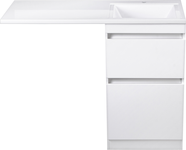 Тумба с раковиной Style Line Даллас 110 Люкс Plus напольная, белая R