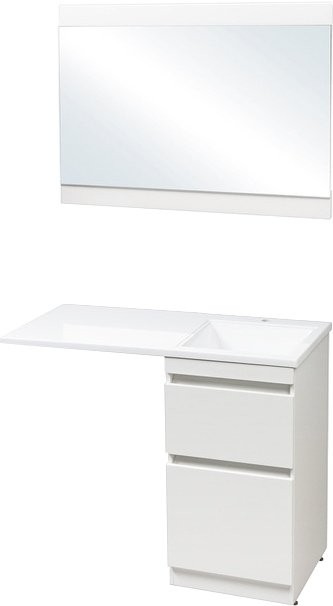 Тумба с раковиной Style Line Даллас 110 Люкс Plus напольная, белая R