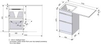 Тумба с раковиной Style Line Даллас 110 Люкс Plus напольная, белая R