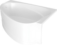 Акриловая ванна Marka One Love R 185x135 см, угловая, правая, пристенная, белая, асимметричная, с каркасом, для двоих