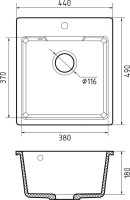 Комплект Мойка GranFest Urban 644 песочная + Измельчитель Bone Crusher BC 1000-AS