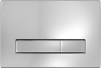 Комплект Berges Atom Line Quattro S Rimless крышка-сиденье с микролифтом, кнопка смыва глянцевый хром