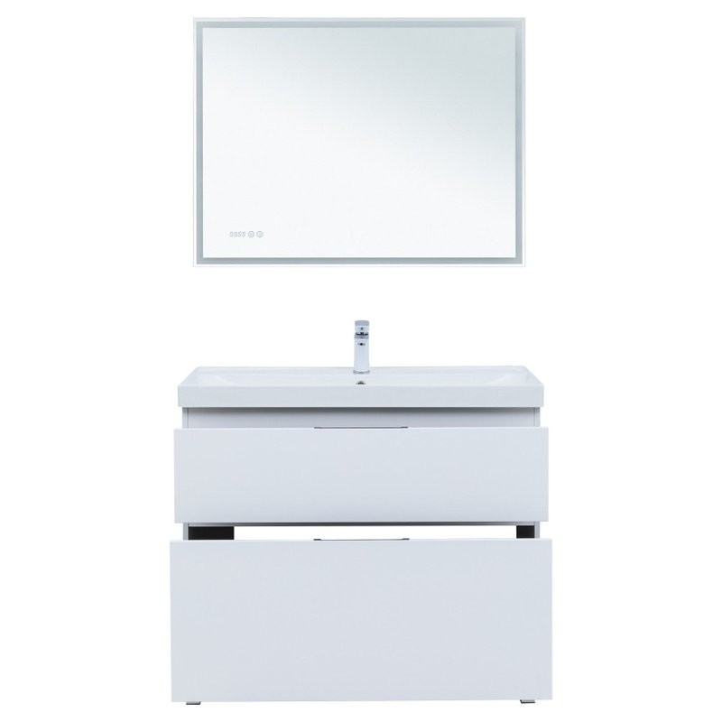 Тумба под раковину Aquanet Алвита New 100 напольная, белый матовый