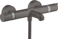 Термостатический смеситель Hansgrohe Ecostat Comfort 13114340 для ванны с душем, шлифованный черный хром