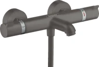Термостатический смеситель Hansgrohe Ecostat Comfort 13114340 для ванны с душем, шлифованный черный хром