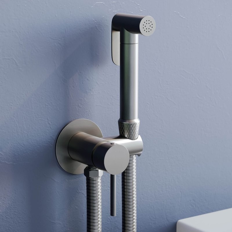 Гигиенический душ RGW Shower Panels SP-211Gr со смесителем, С ВНУТРЕННЕЙ ЧАСТЬЮ, серый