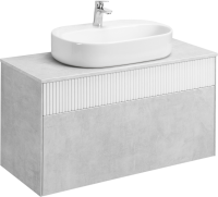 Тумба с раковиной AQUATON Марбл 100 слэйт, белая матовая, раковина 1WH501710