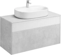 Тумба с раковиной AQUATON Марбл 100 слэйт, белая матовая, раковина 1WH501710