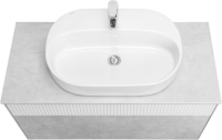 Тумба с раковиной AQUATON Марбл 100 слэйт, белая матовая, раковина 1WH501710