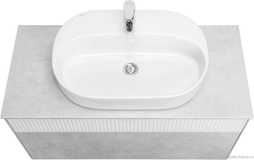 Тумба с раковиной AQUATON Марбл 100 слэйт, белая матовая, раковина 1WH501710