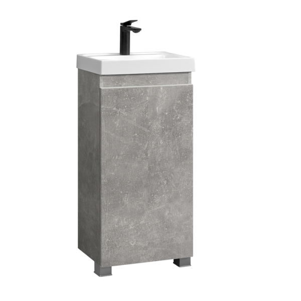 Тумба под раковину без столешницы Belux Бостон Н 40 напольная, бетон чикаго светло-серый