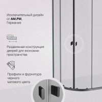 Душевой уголок AM.PM X-Joy Twin Slide W88G-205-080BT64 80x80, профиль черный