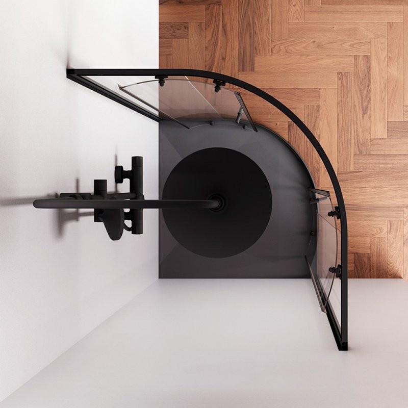 Душевой уголок AM.PM X-Joy Twin Slide W88G-205-080BT64 80x80, профиль черный