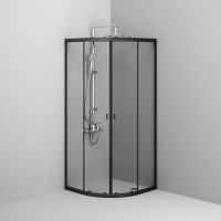 Душевой уголок AM.PM X-Joy Twin Slide W88G-205-080BT64 80x80, профиль черный