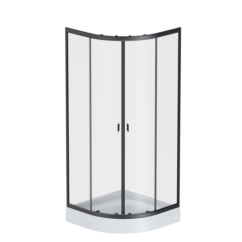 Душевой уголок AM.PM X-Joy Twin Slide W88G-205-080BT64 80x80, профиль черный