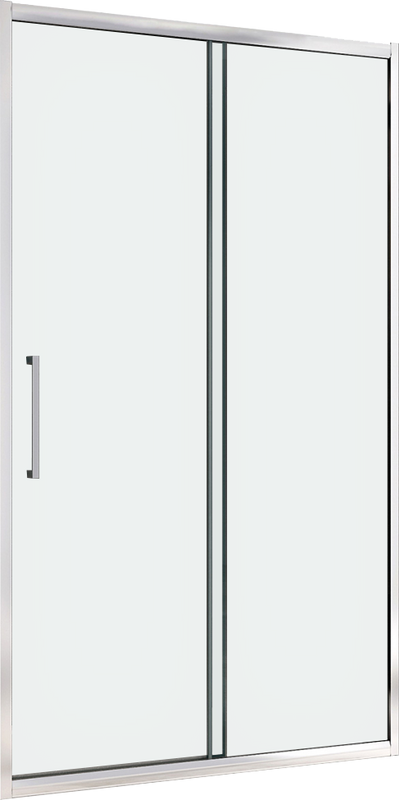 Душевая дверь в нишу Abber Schwarzer Diamant AG30100H 100 см, профиль хром, стекло прозрачное